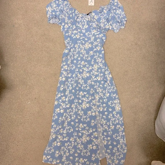 NWT off the shoulder silky slip dress - Picture 2 of 3